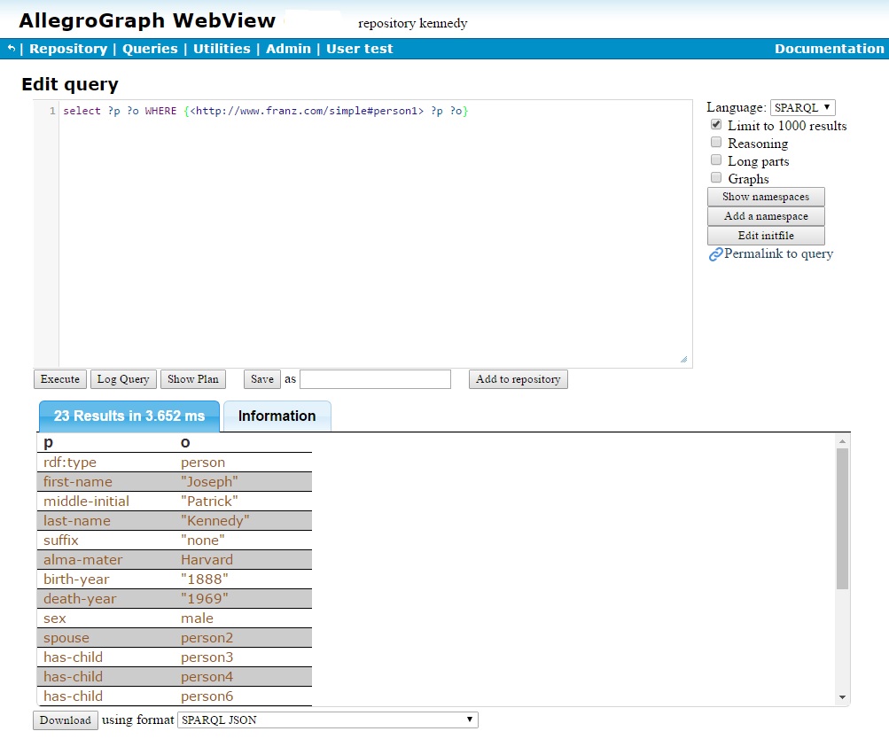 Simple SPARQL query