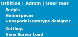 Utilities menu