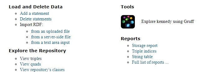 Tools and Reports on Repo page
