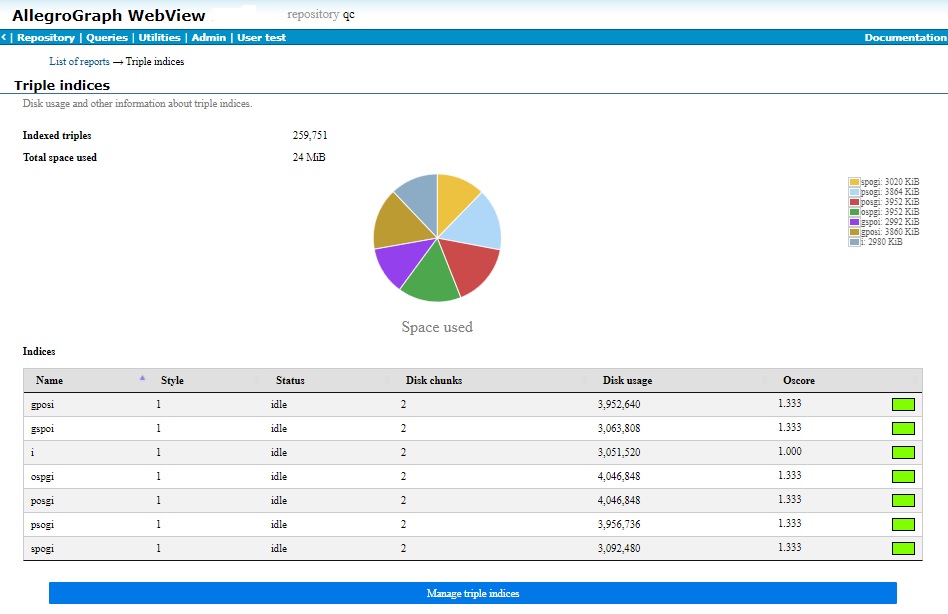 LUBM-1000 triple indices page