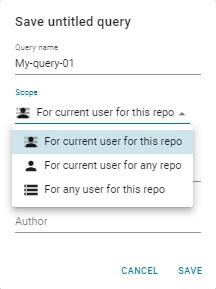 Query save scope