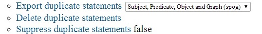 Items concerning duplicate triples