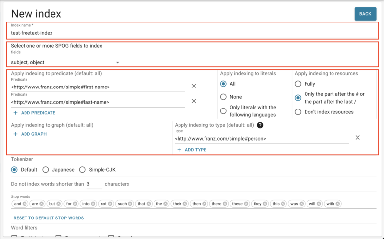 New freetext link