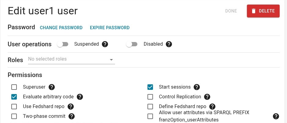 User set up page