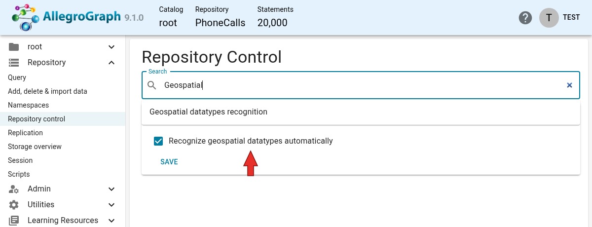 Recognize geospatial datatypes automatically checkbox