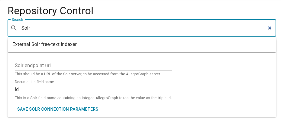 External Solr free-text indexer setting