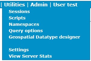 Utilities menu